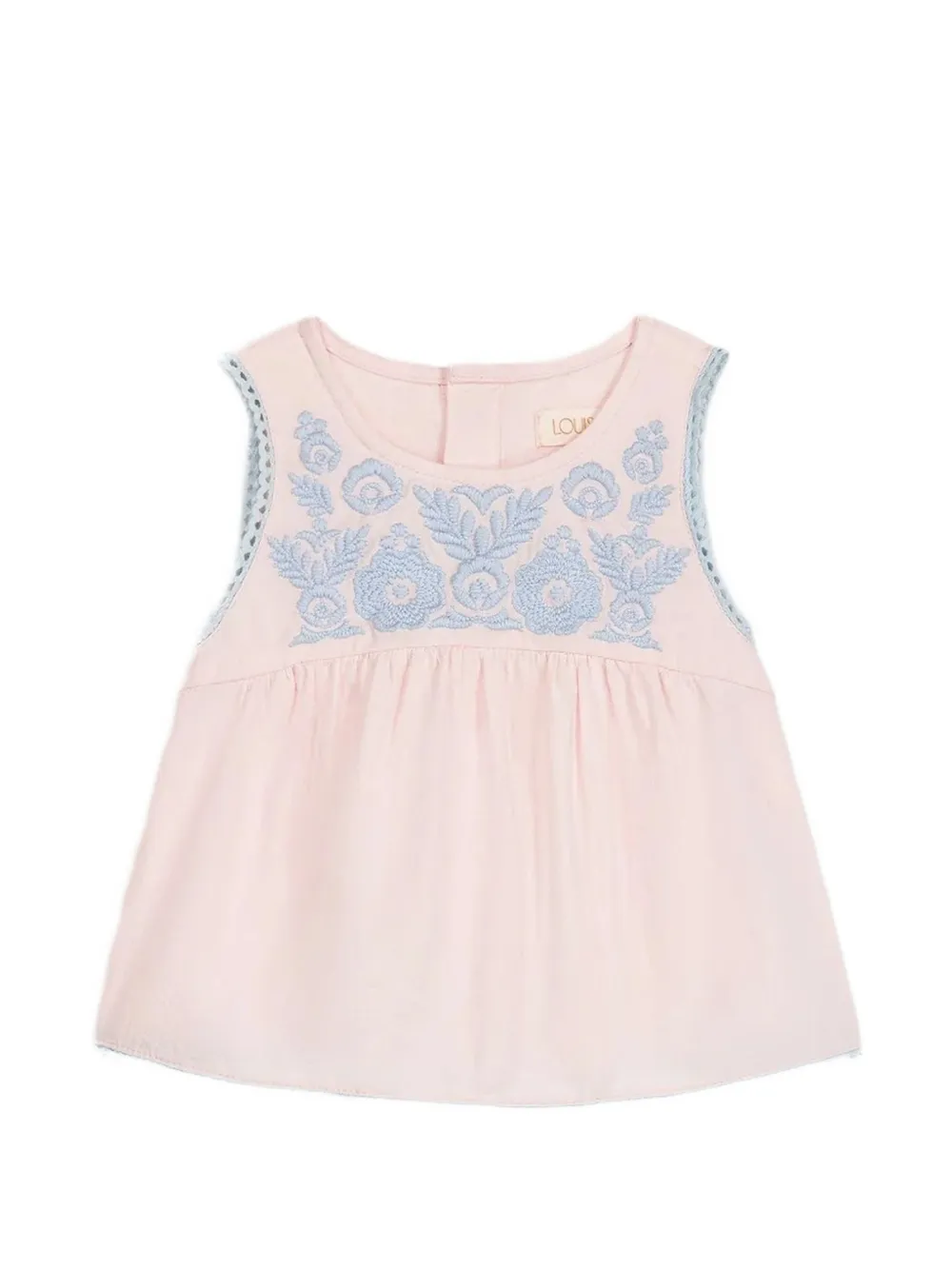 LOUISE MISHA KIDS Solenia floral-embroidered top - Rosa
