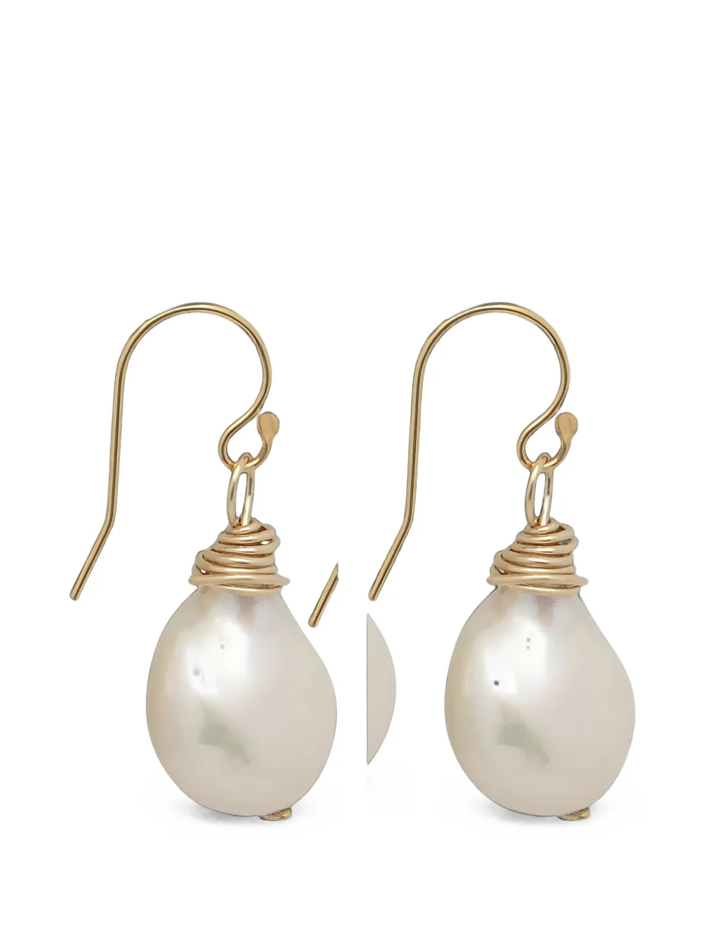 Girl with a Pearl Orecchini pendenti con perle - Bianco