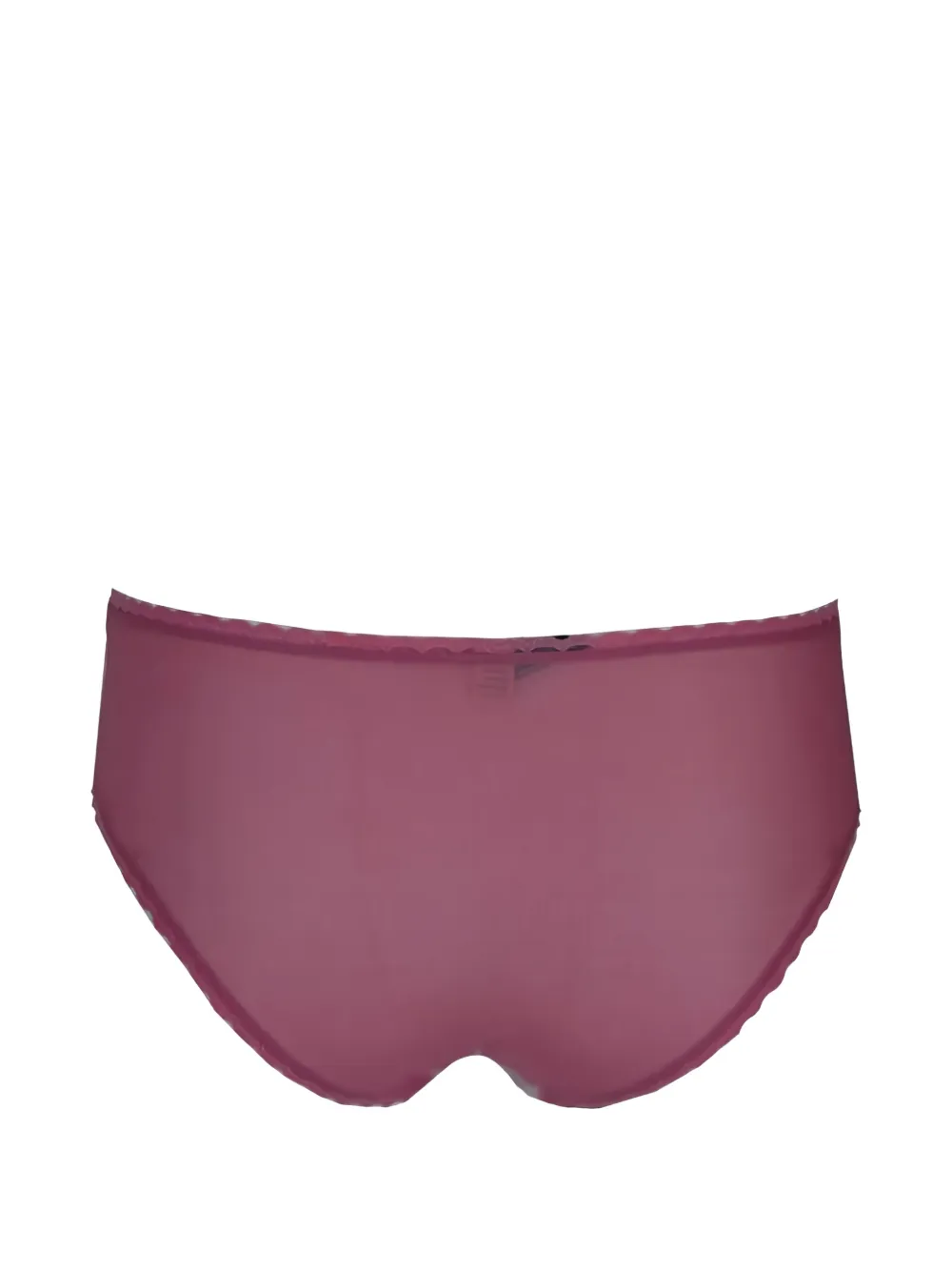 Laura Urbinati Tulen slip met gewelfde rand Rood