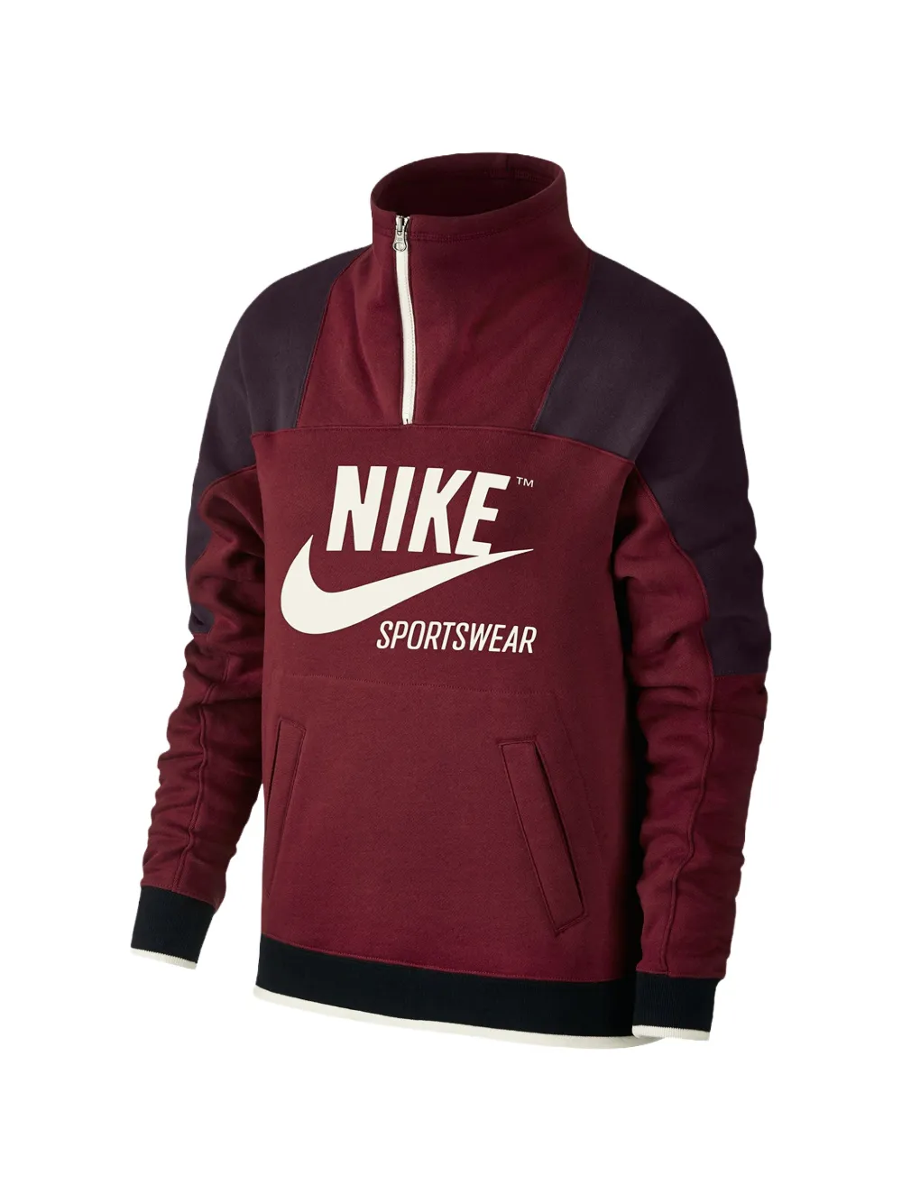 Nike Felpa Archive con mezza zip - Rosso