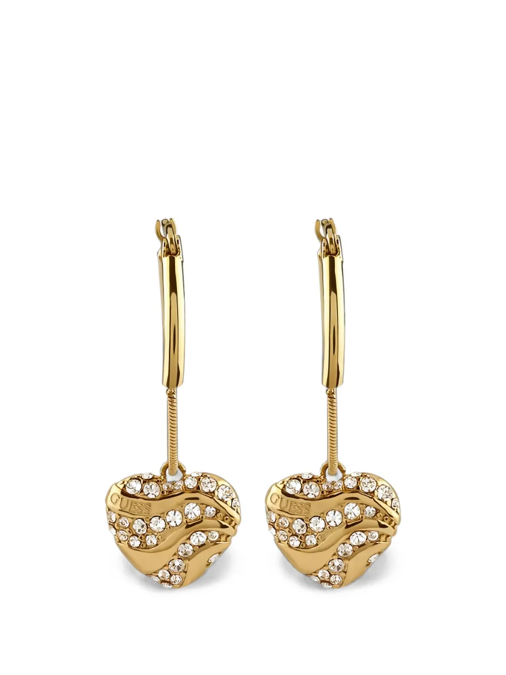 GUESS USA Heart Waves hoop earrings · OS