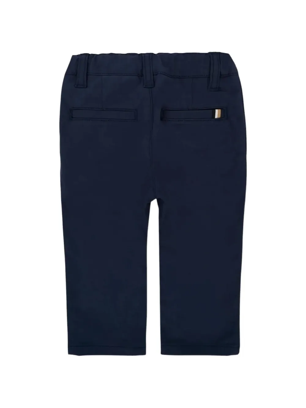 BOSS Kidswear Broek met riemlussen en logo-label Blauw