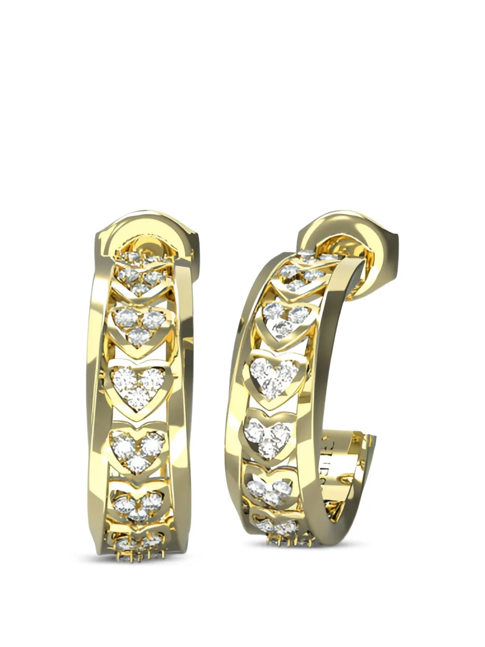 GUESS USA crystal-embellished hoop earrings · OS