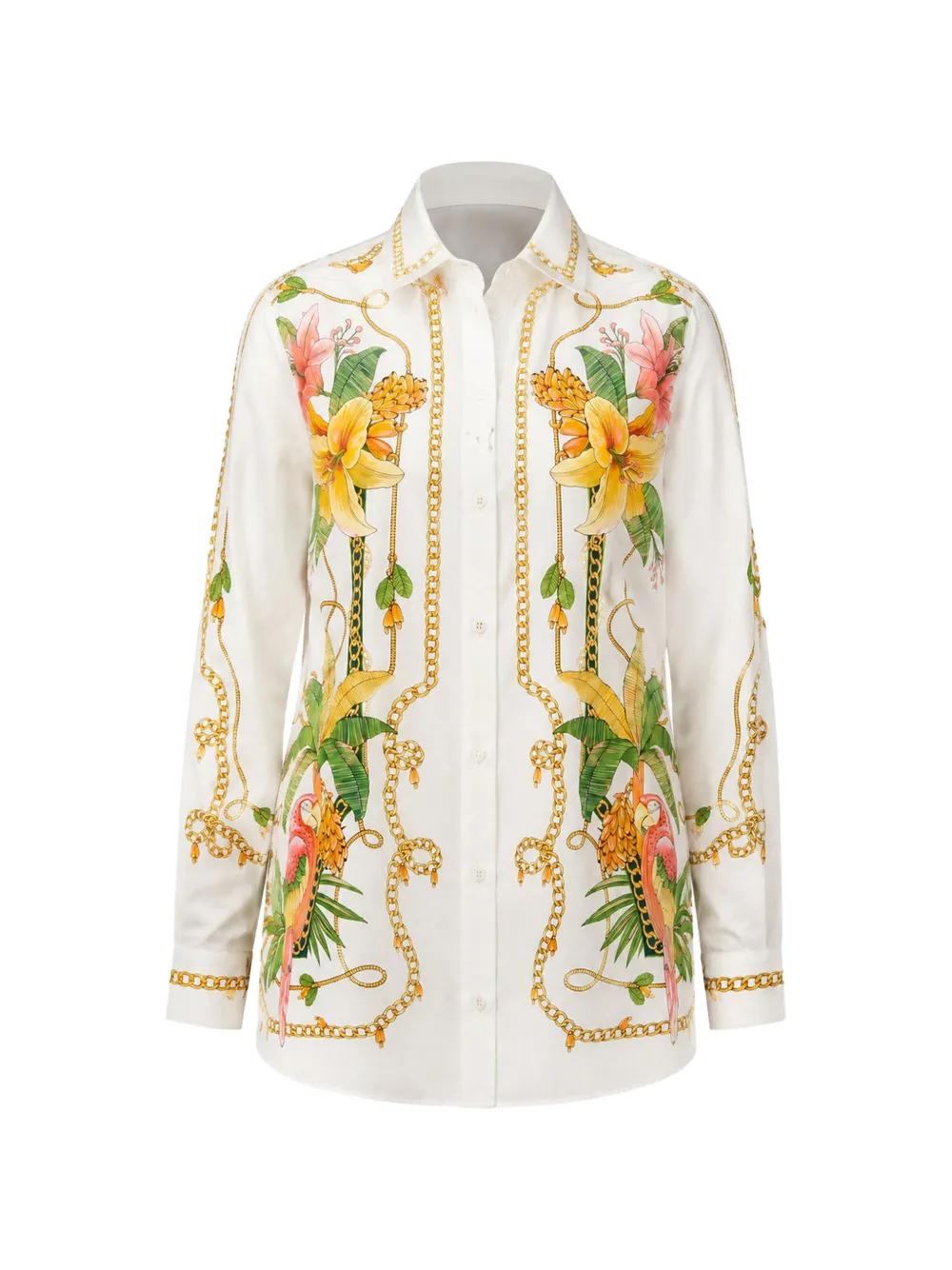 FARM Rio Tropical Royalty-print long-sleeve shirt