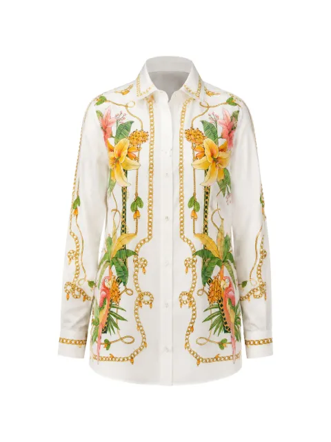 FARM Rio Tropical Royalty-print long-sleeve shirt