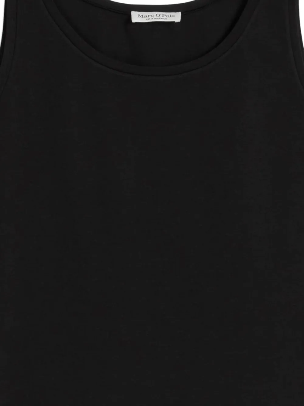 Marc O'Polo Tanktop met diepe ronde hals Zwart
