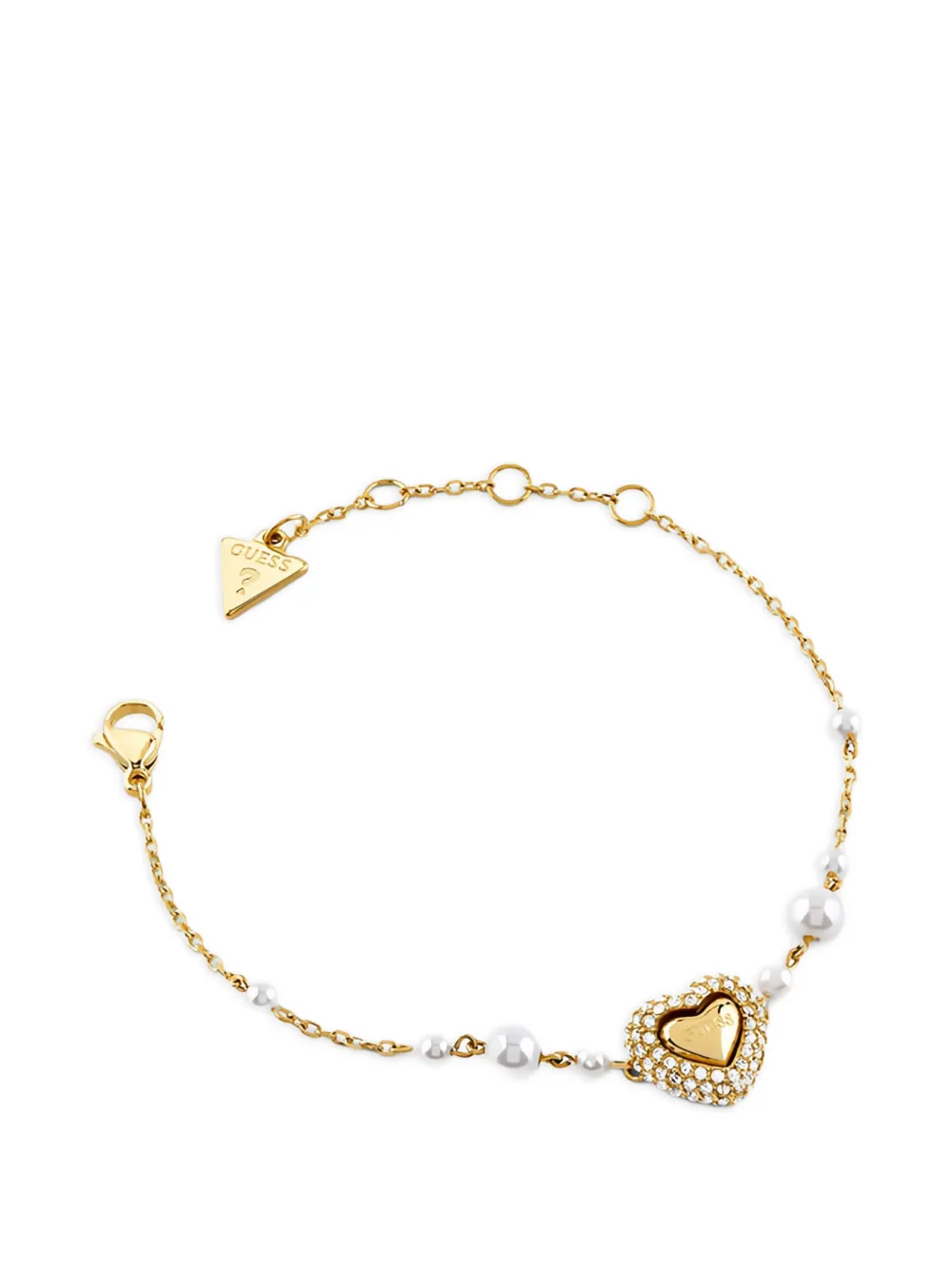 GUESS USA Beloved heart and pearl-detail bracelet