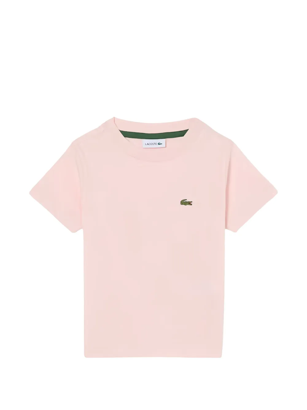 Lacoste Kids logo-patch T-shirt - Rosa