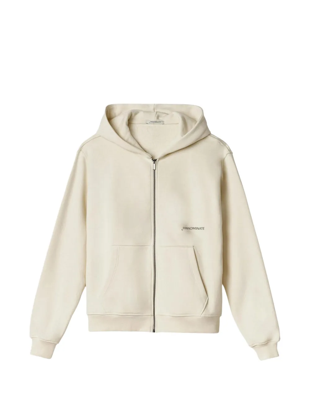 HINNOMINATE Felpa con stampa logo e zip - Bianco