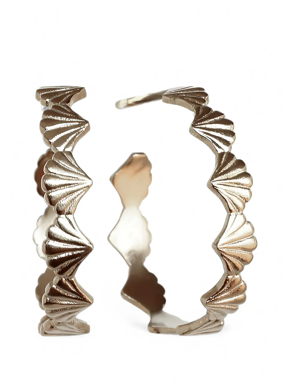 ROSIE KENT scallop large-hoop earrings - Silber