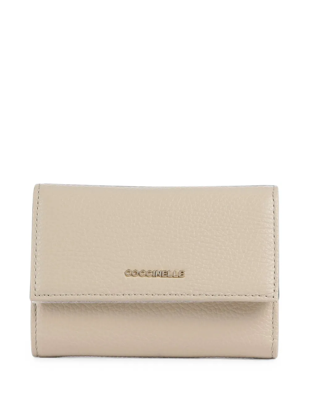 Coccinelle medium metallic soft grained wallet - Toni neutri