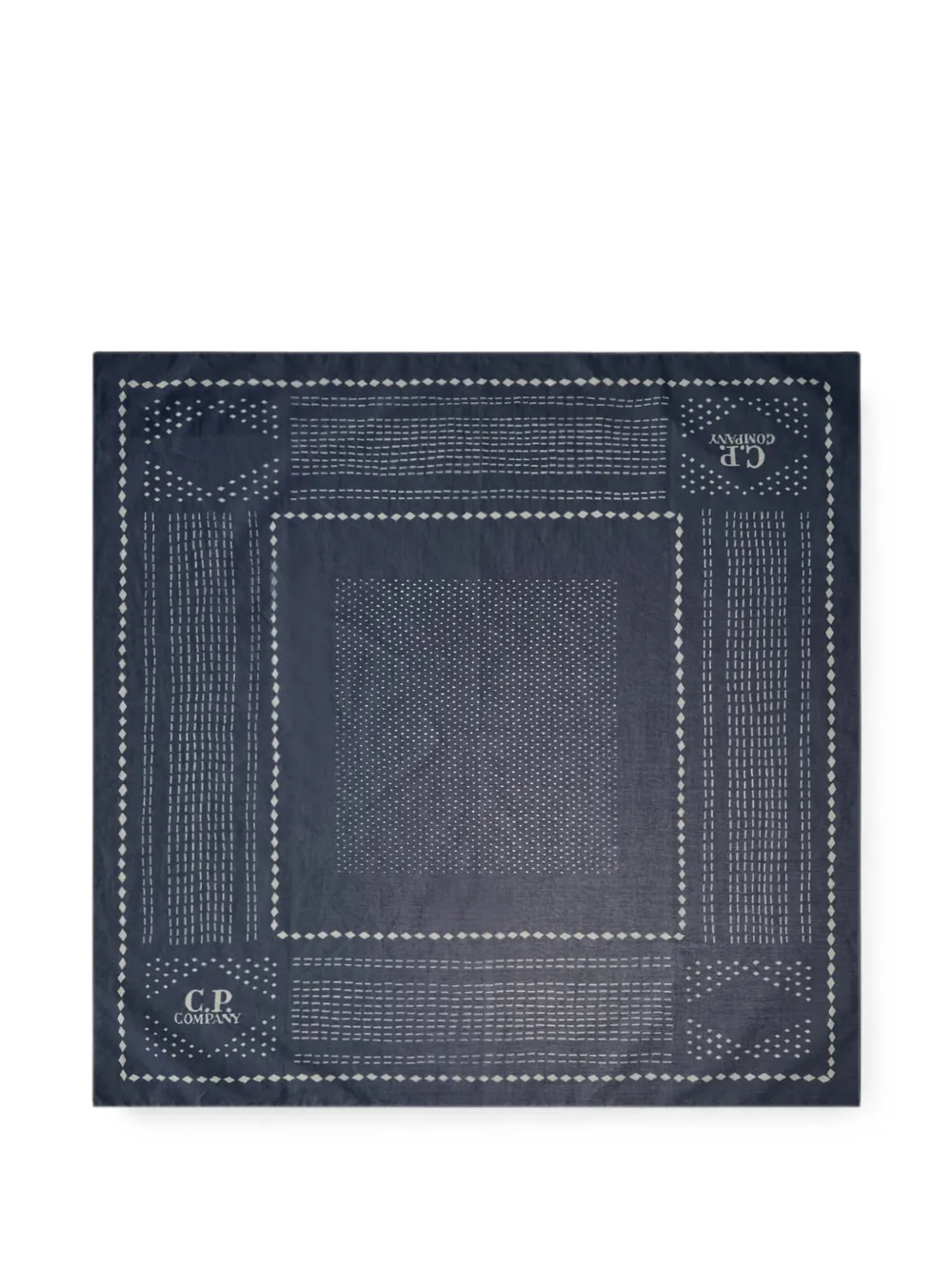C.P. Company printed muslin logo bandana - Blau