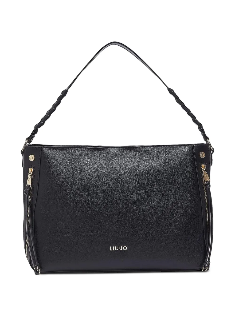 LIU JO braided-handle zip-detail shoulder bag - Schwarz