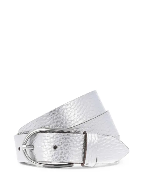 BGM LABEL metallic pebbled leather belt