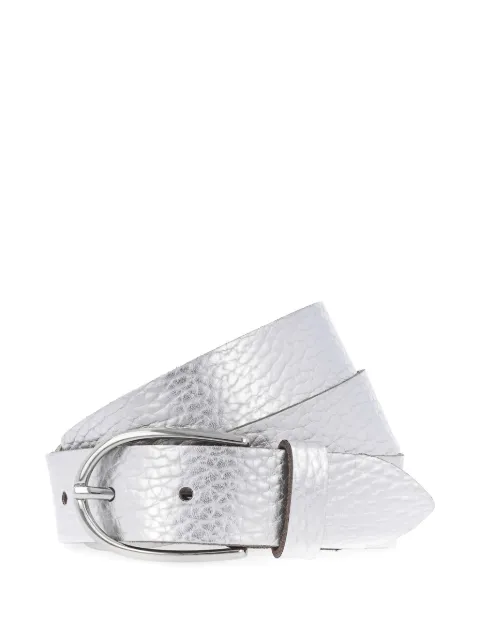 BGM LABEL metallic pebbled leather belt