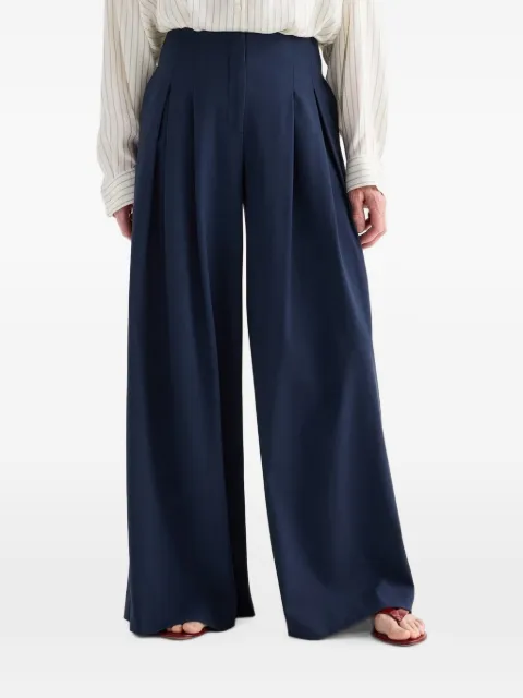 TWP pantalon palazzo à design plissé