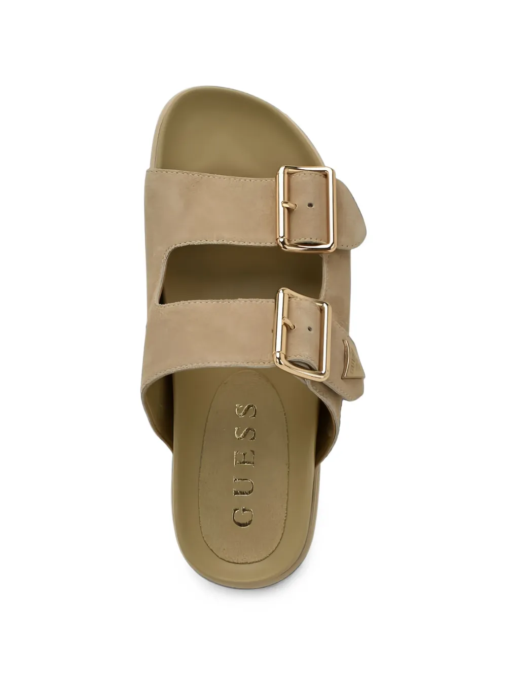 GUESS USA buckle-fastening suede sandals Beige