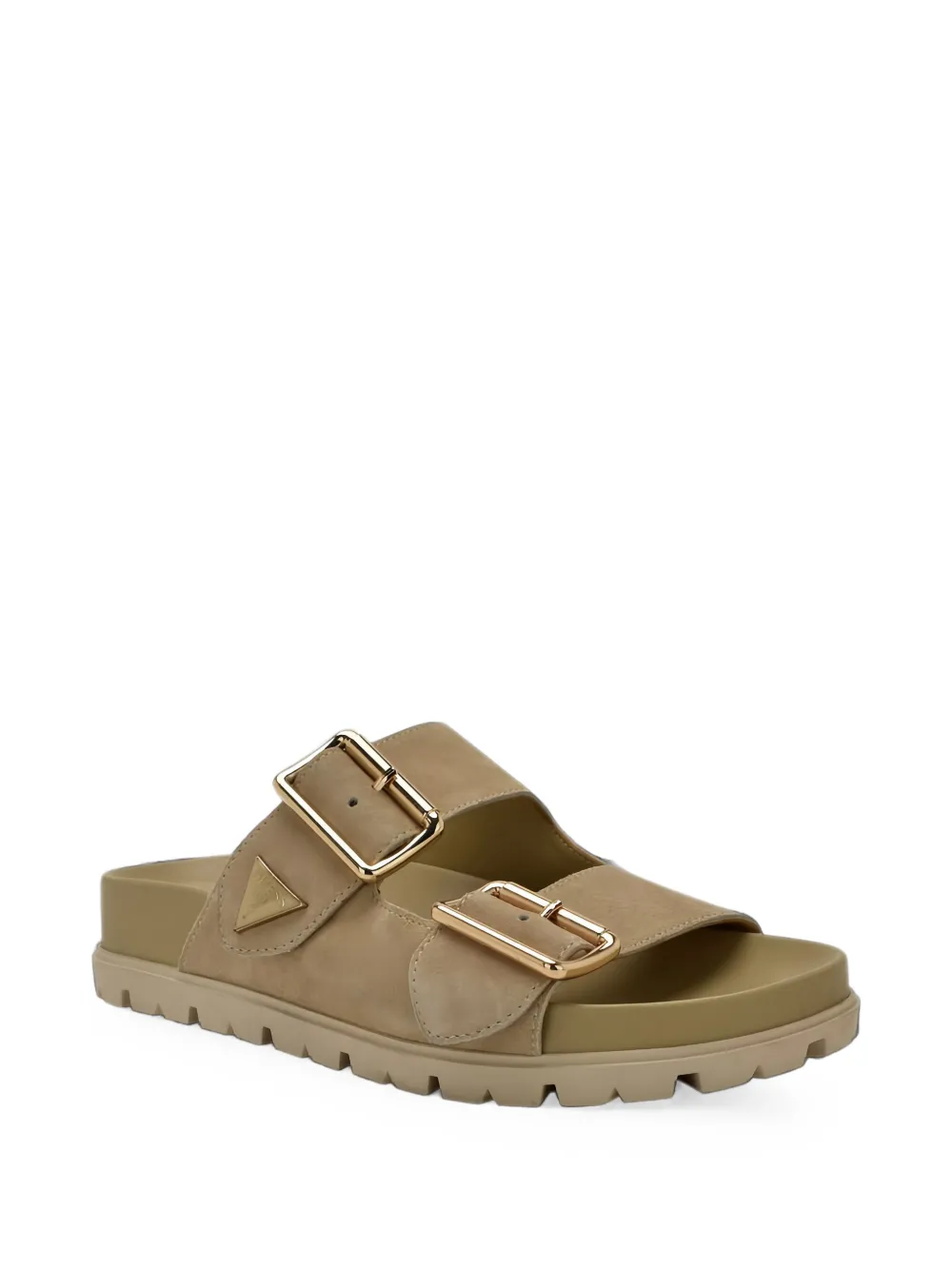 GUESS USA buckle-fastening suede sandals Beige