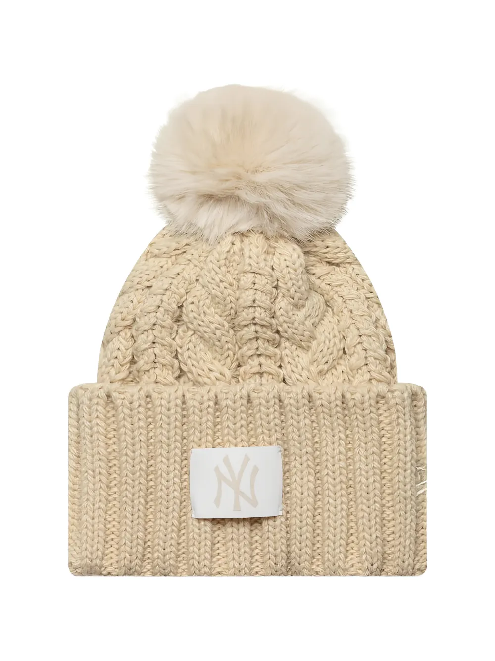NEW ERA CAP New Era WMNS cable-knit pompom beanie hat · OS