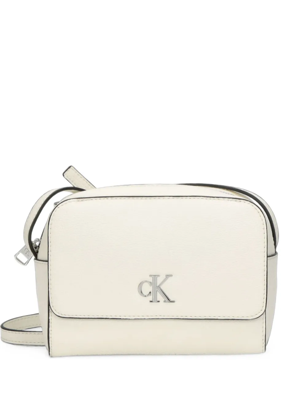 Calvin Klein logo-plaque crossbody bag - Toni neutri