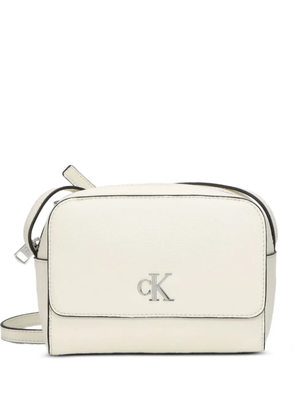 Calvin Klein logo-plaque crossbody bag - Toni neutri