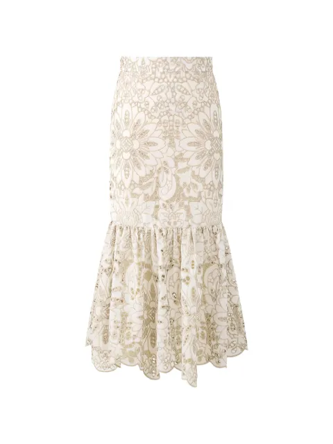 MARLO midi Makayla embroidered skirt