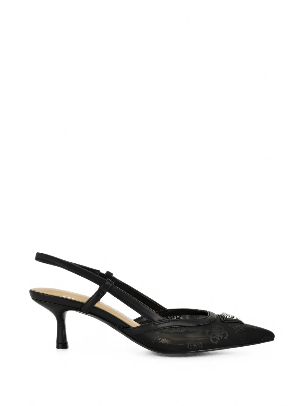 GUESS USA logo-print pointed-toe heeled pumps - Nero