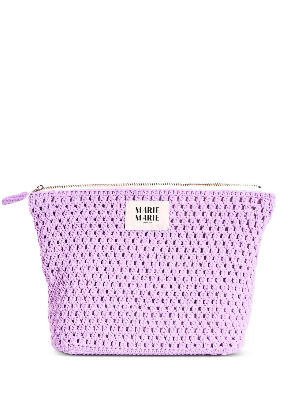 MARIE MARIE AMSTERDAM Große Clutch mit Logo-Patch - Violett