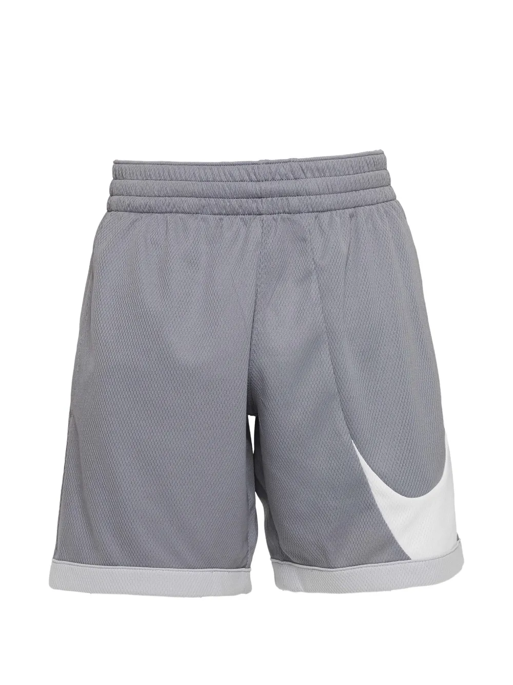 Nike Kids Dri-Fit logo-print shorts - Grigio