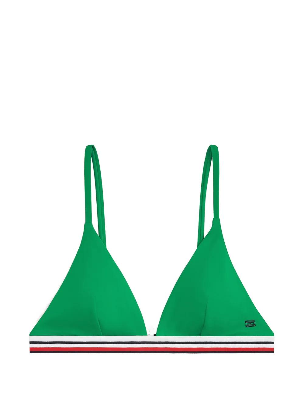 Tommy Hilfiger Global Stripe triangle bikini top - Verde
