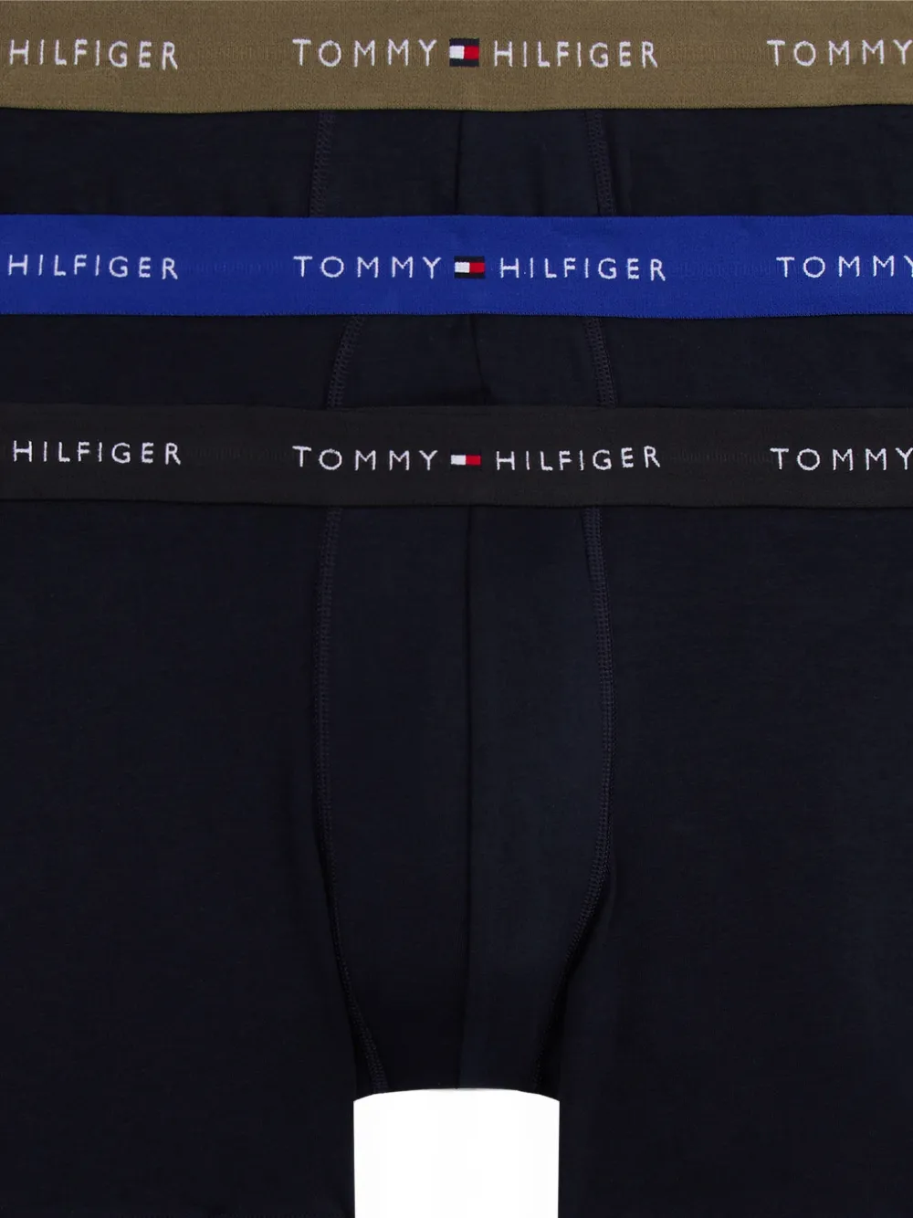 Tommy Hilfiger Drie boxershorts met logoband Zwart