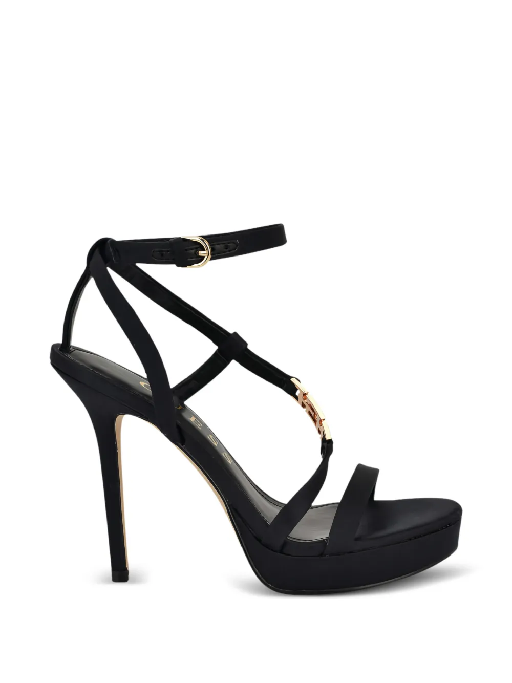 GUESS USA Lucier logo-plaque sandals - Nero