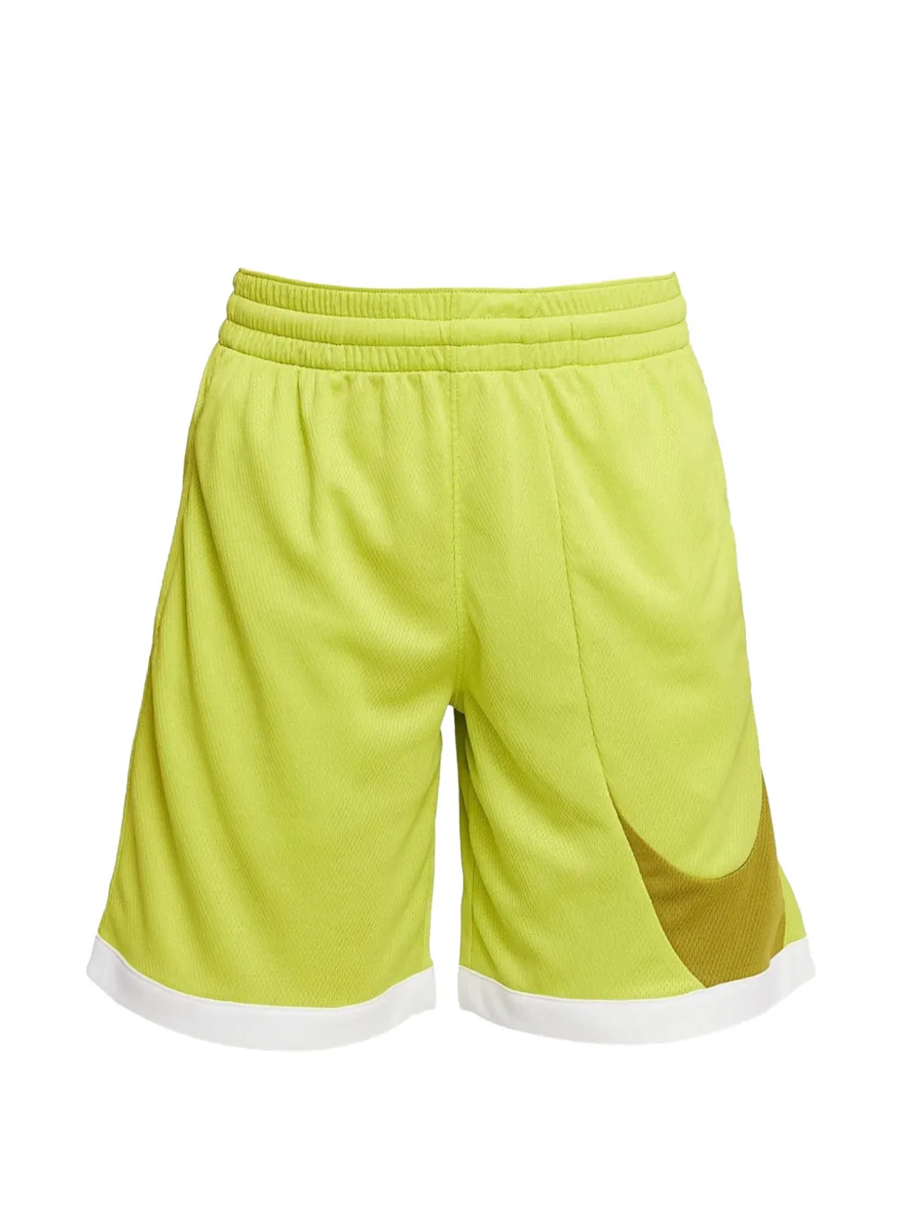 Nike Kids Dri-Fit Shorts mit Logo-Print - Gelb