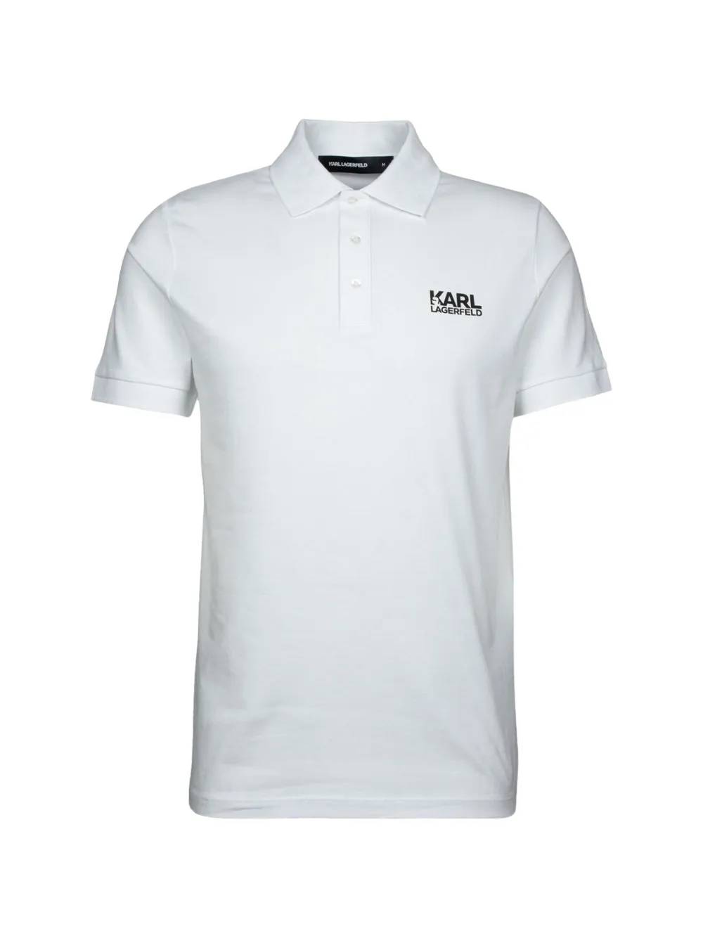 Karl Lagerfeld Polo a maniche corte con logo - Bianco