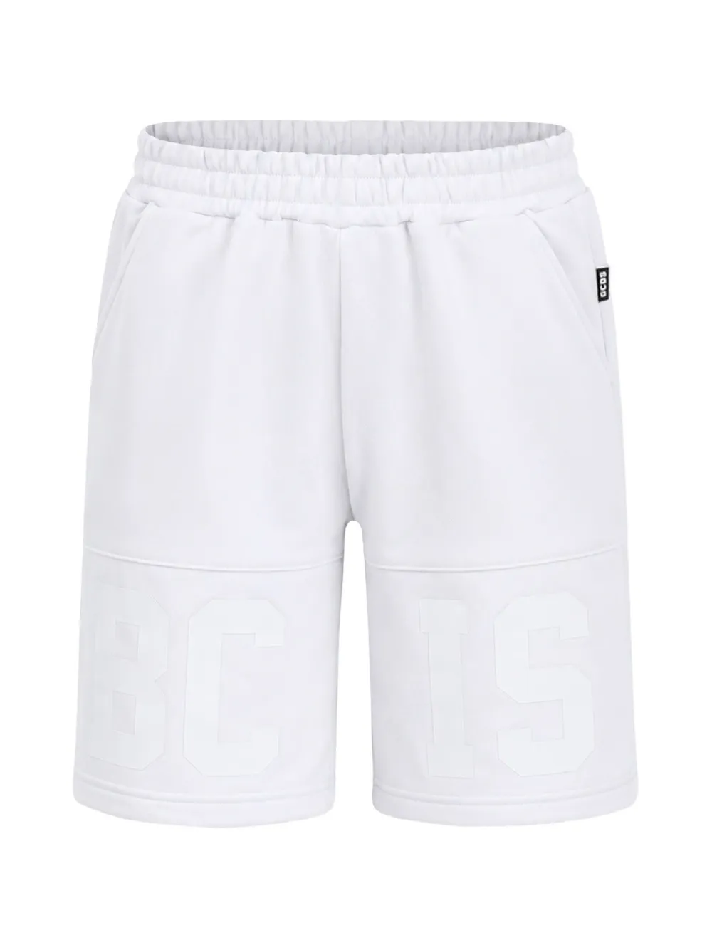 Gcds Kids logo-print jersey shorts - Bianco