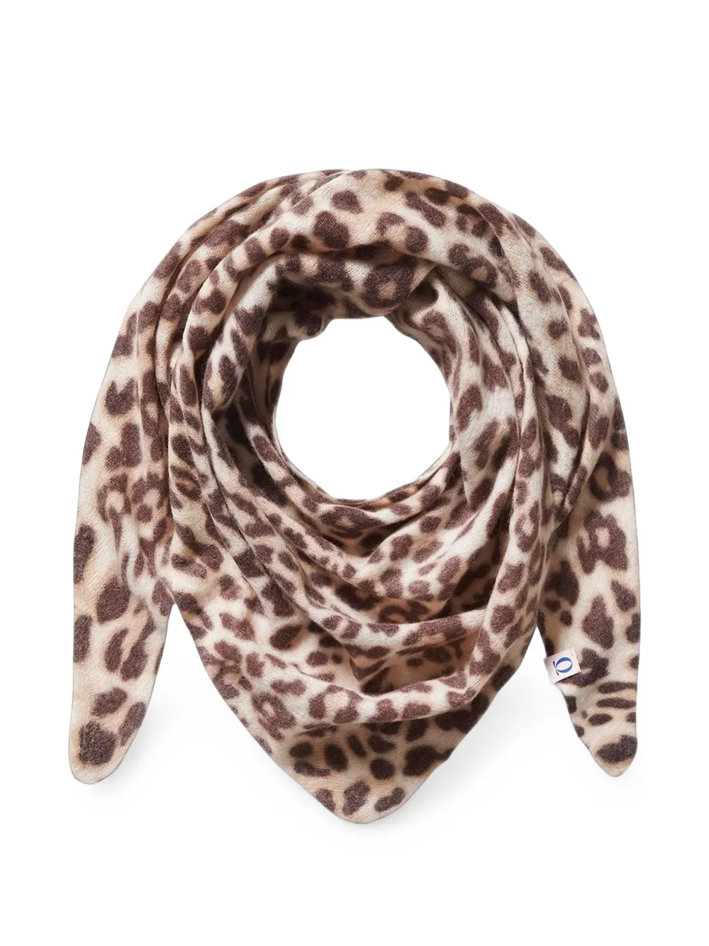 Himalaya Clothing Dreieckiger Schal mit Leopardenprint - Nude