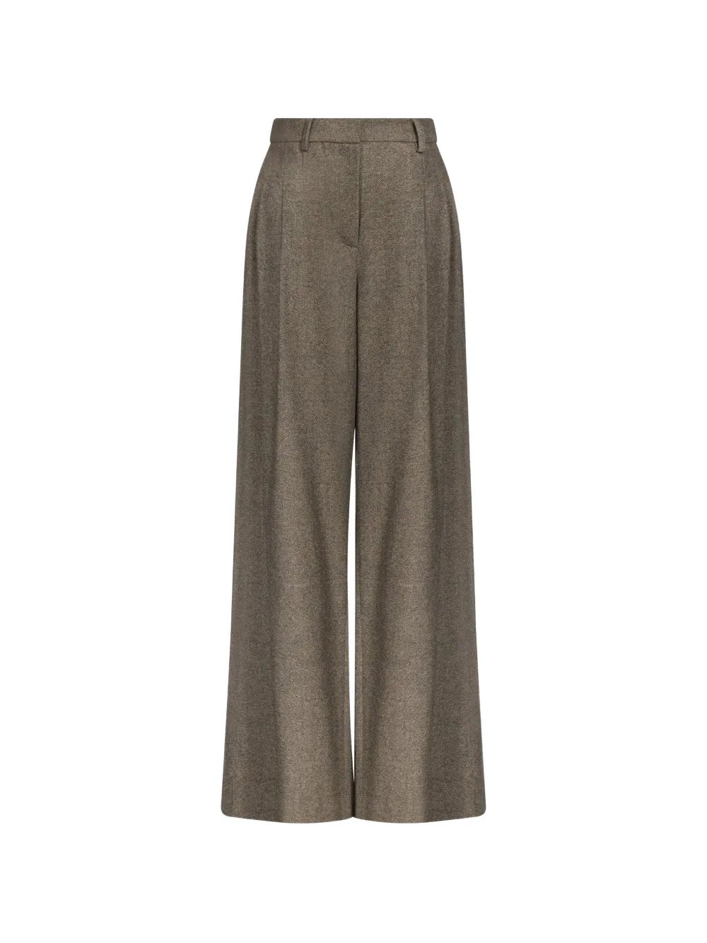 TWP Pantaloni plissettati con motivo a spina di pesce - Marrone