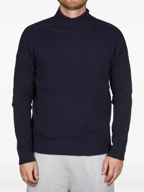 ALPHA STUDIO ribbed-knit mock-neck wool sweater
