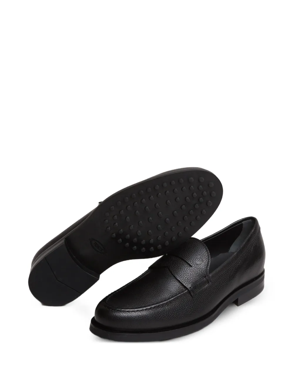Tod's Gommino pebbled-leather loafers Zwart
