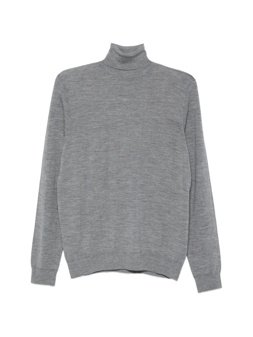 Heritage roll-neck fine-knit sweater - Gris