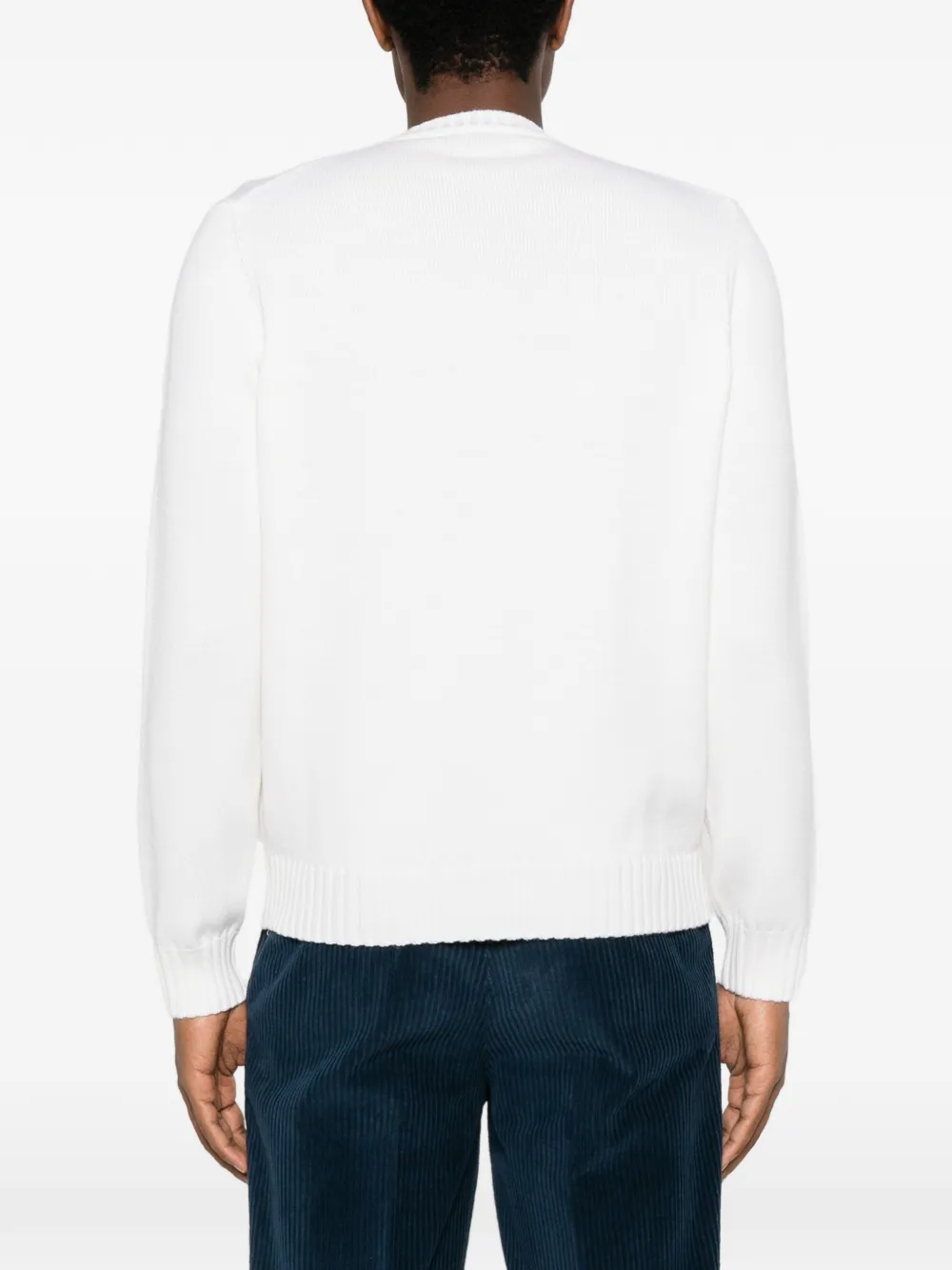 Heritage crew-neck sweater Wit