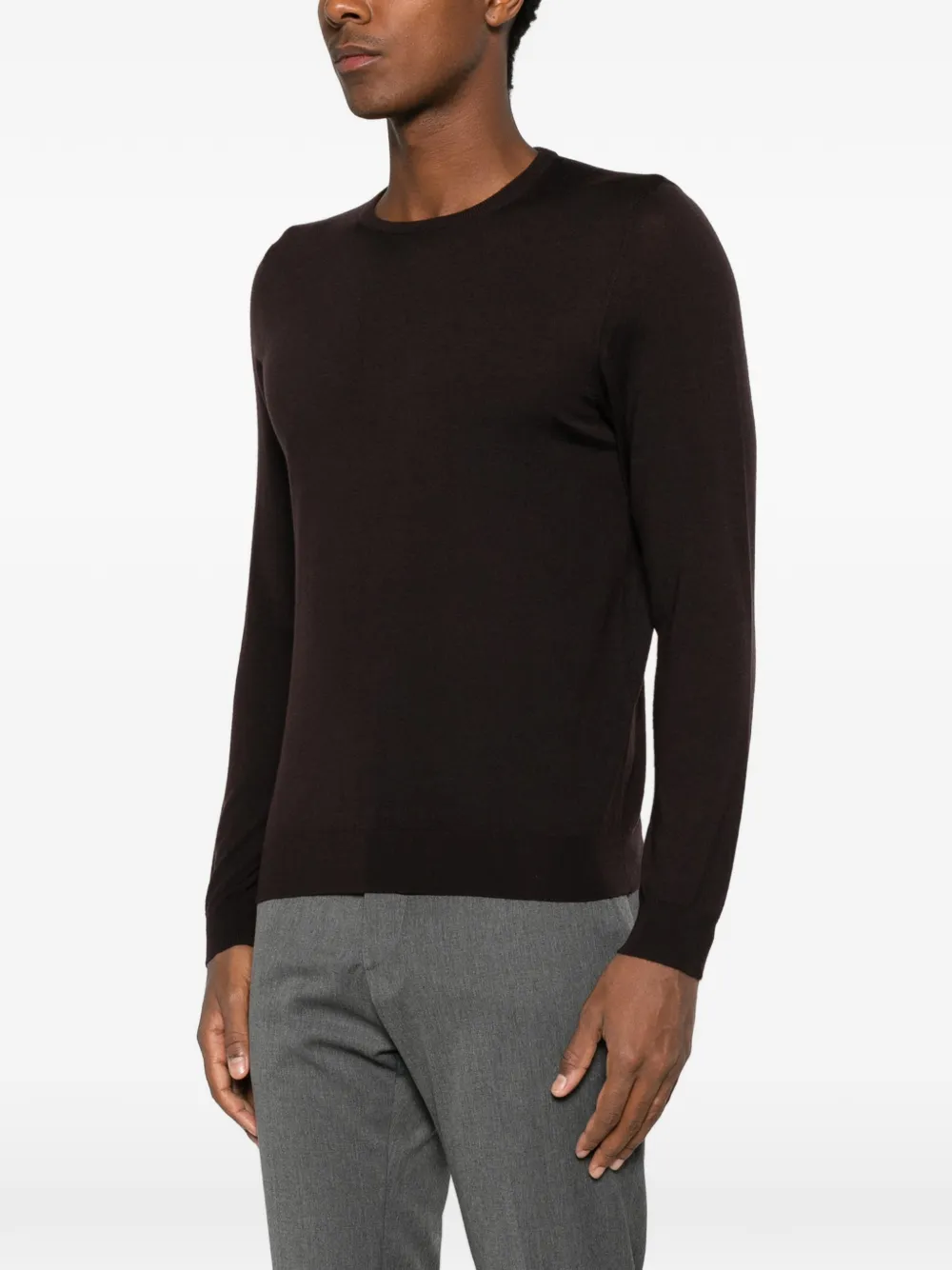 Heritage crew-neck long-sleeve sweater Bruin