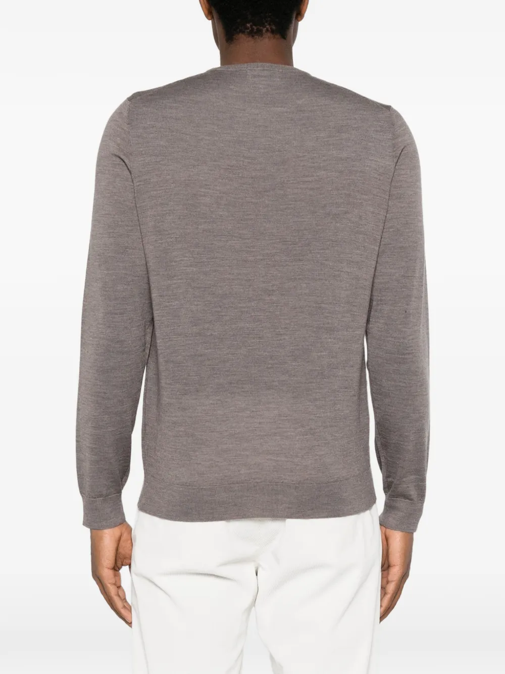 Heritage crew-neck long-sleeve sweater Grijs
