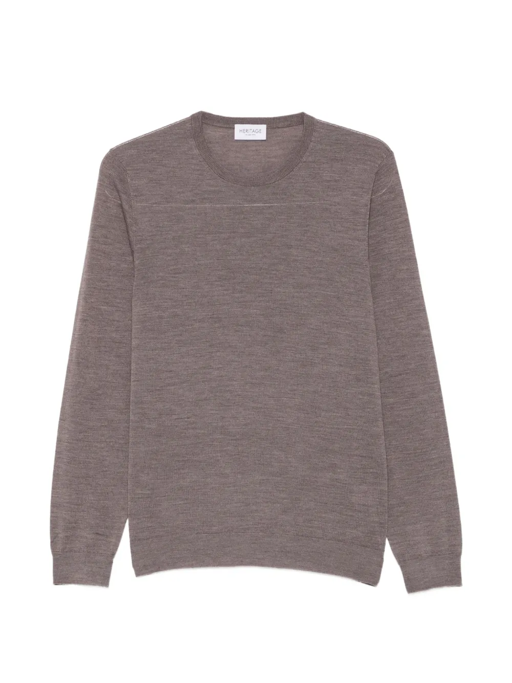 Heritage crew-neck long-sleeve sweater - Gris