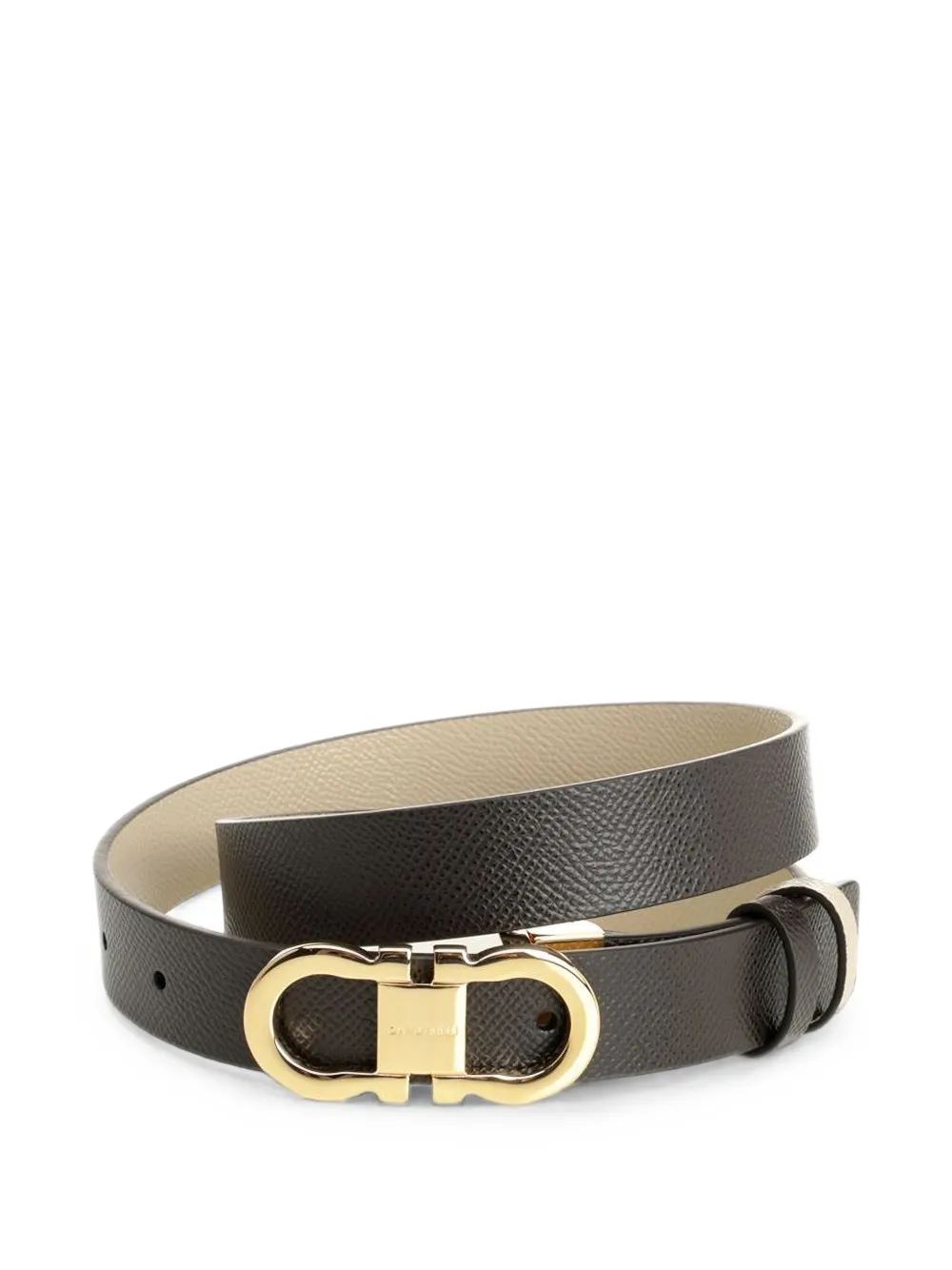Ferragamo reversible and adjustable Gancini belt - Marrone