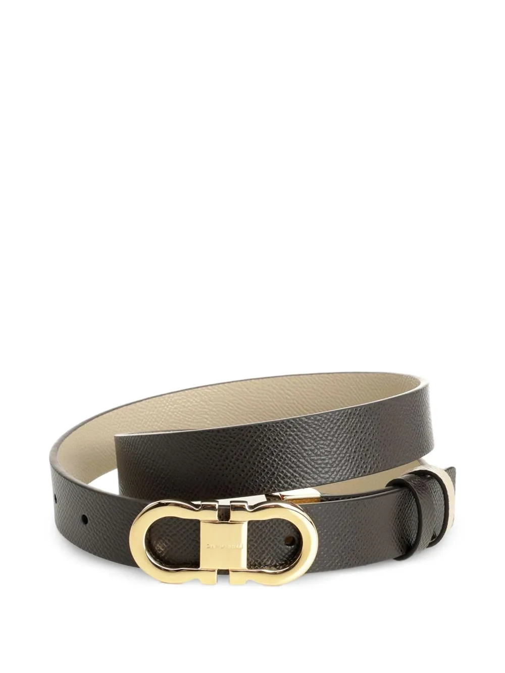 Ferragamo reversible and adjustable Gancini belt - Marrone