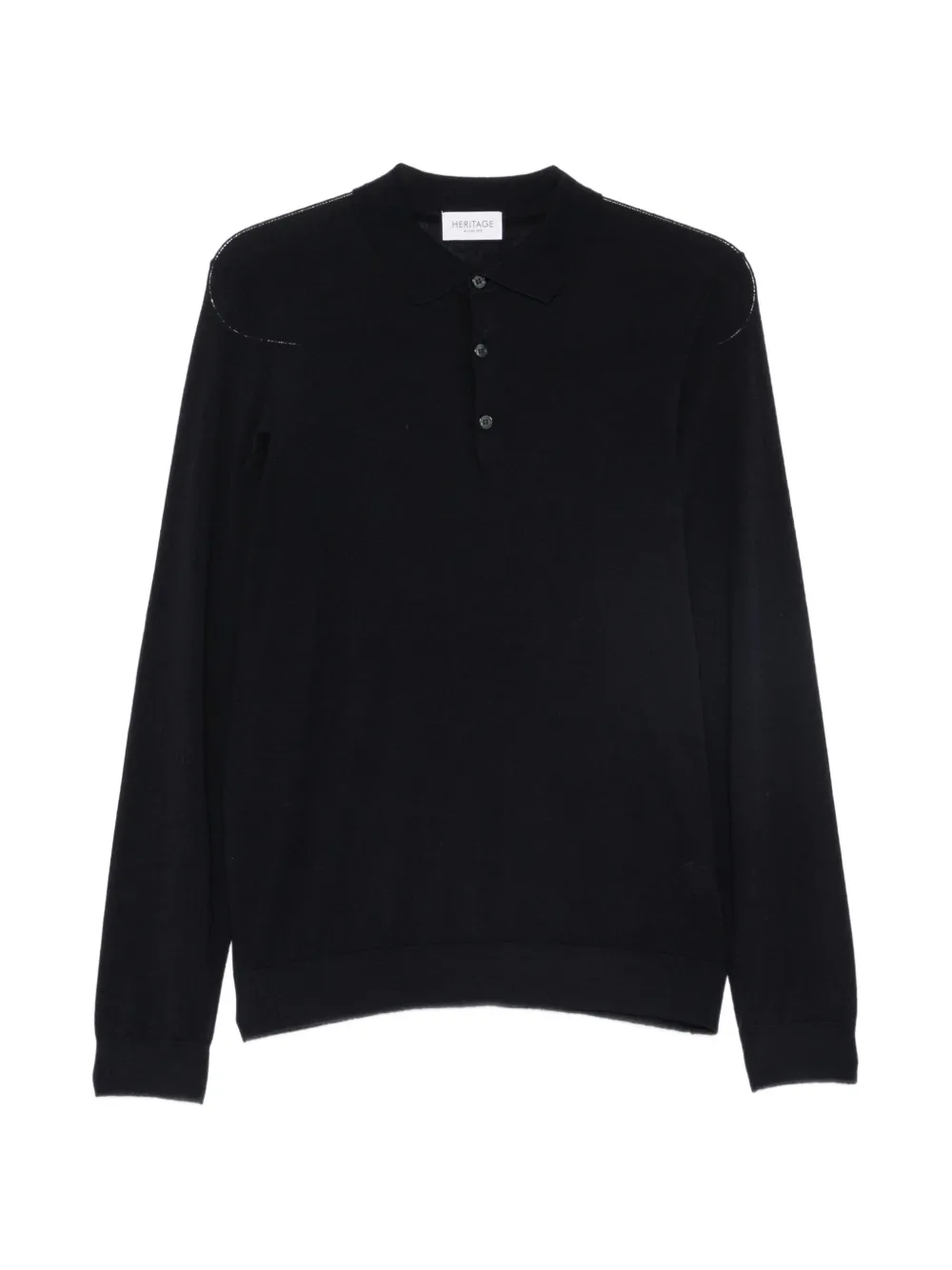 Heritage polo-collar sweater - Bleu