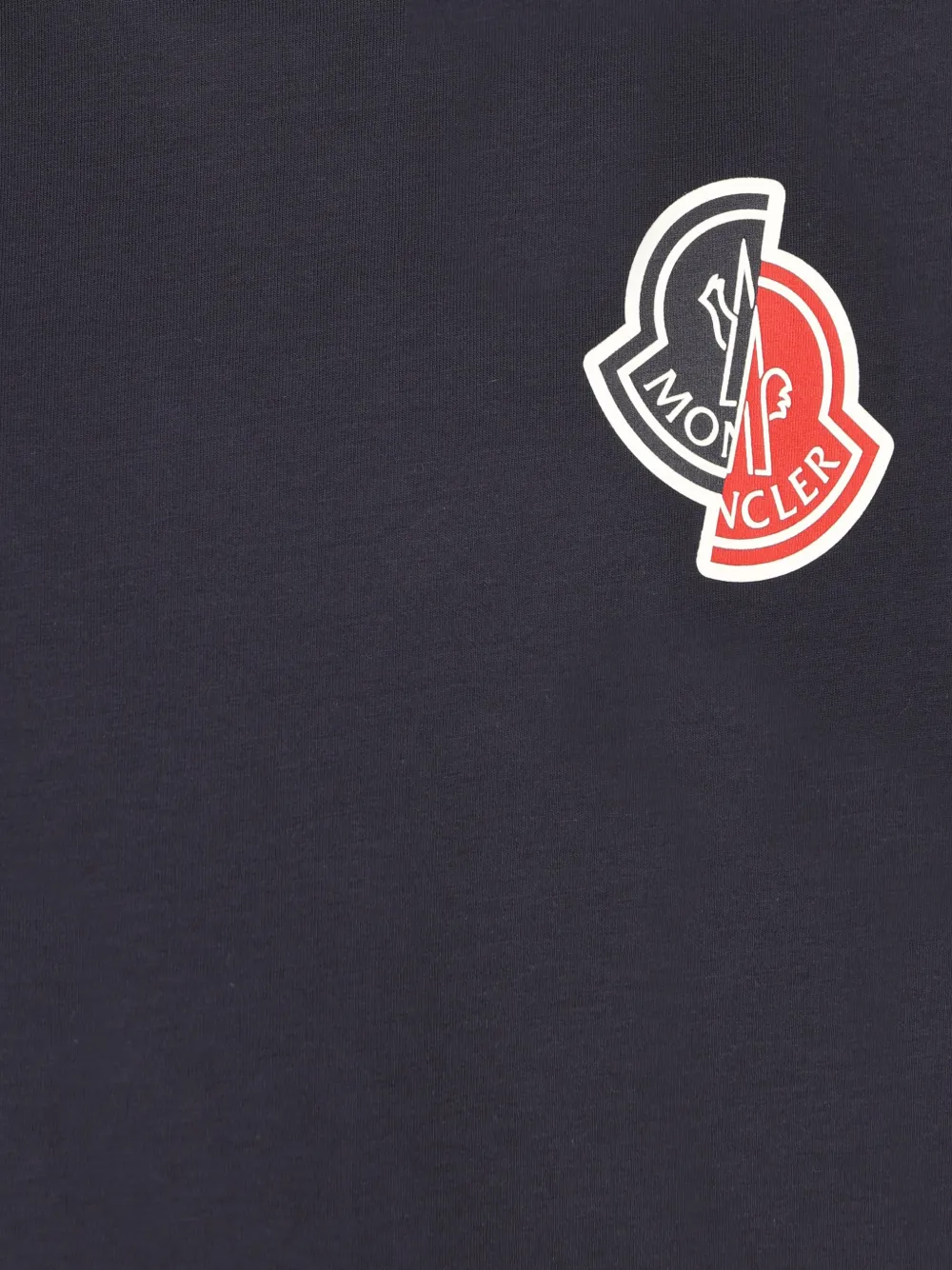 Moncler Enfant T-shirt met logopatch Blauw