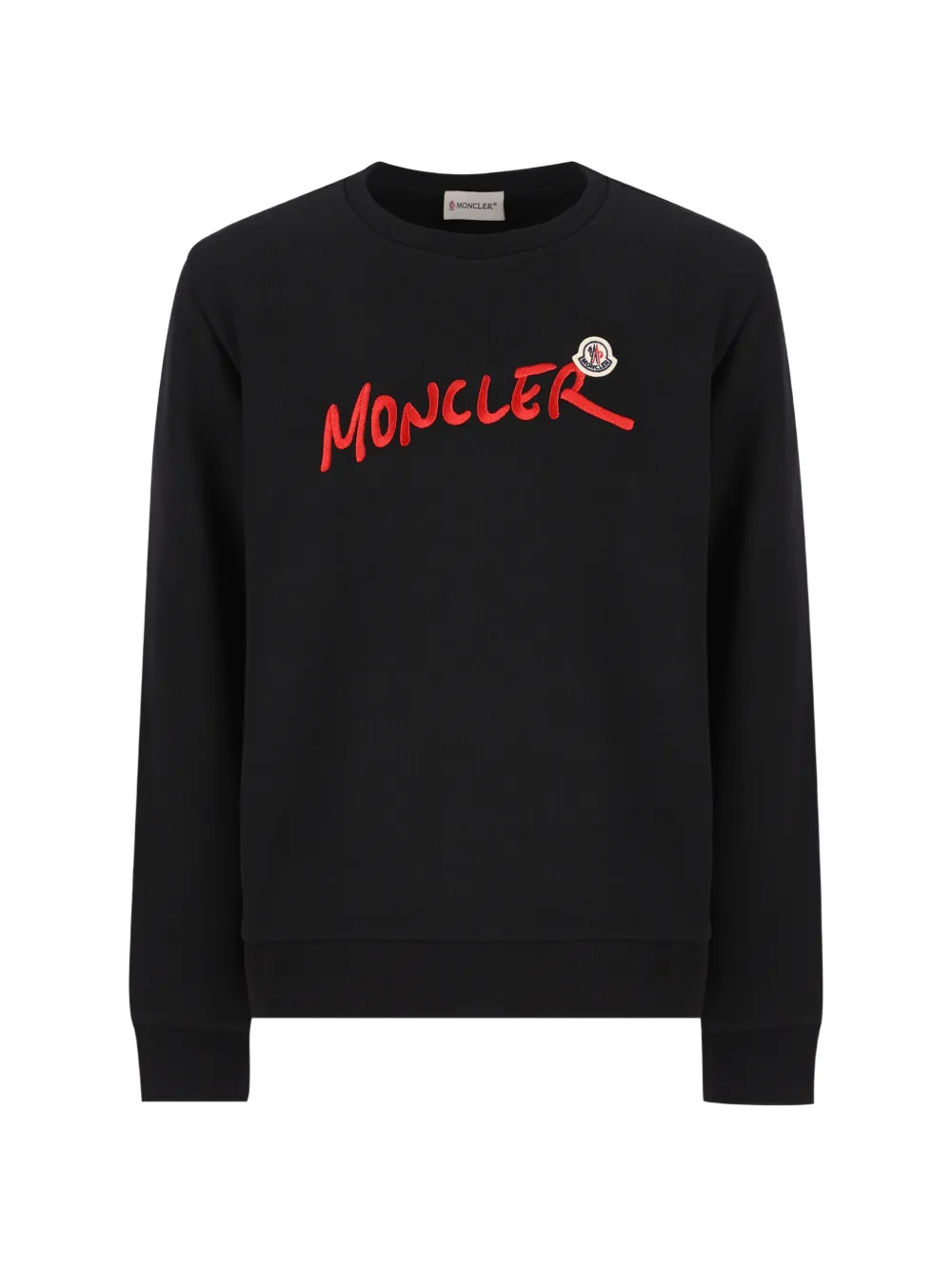 Moncler Enfant pull à logo brodé - Noir Moncler Enfant pull à logo brodé - Noir