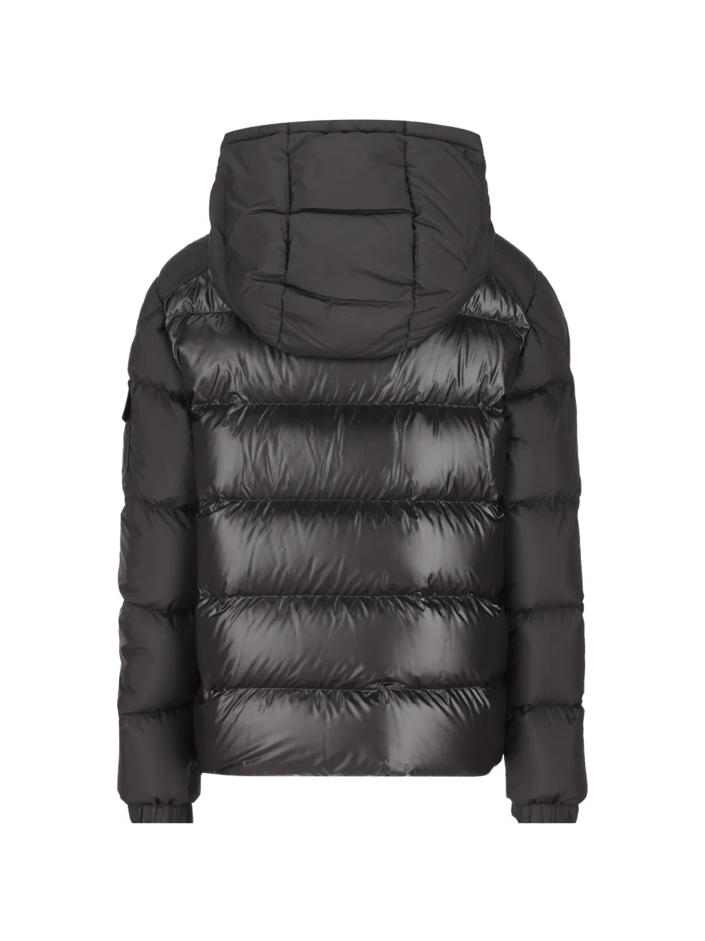 Moncler Enfant Hyoseris gewatteerde jas met capuchon Zwart